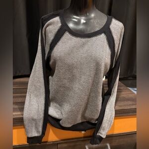 Michael Stars Black and Gray Herringbone Top and joggers
